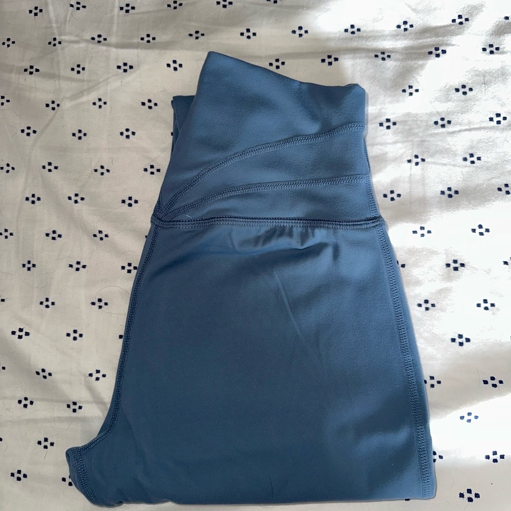 Blue High-Waisted Leggings